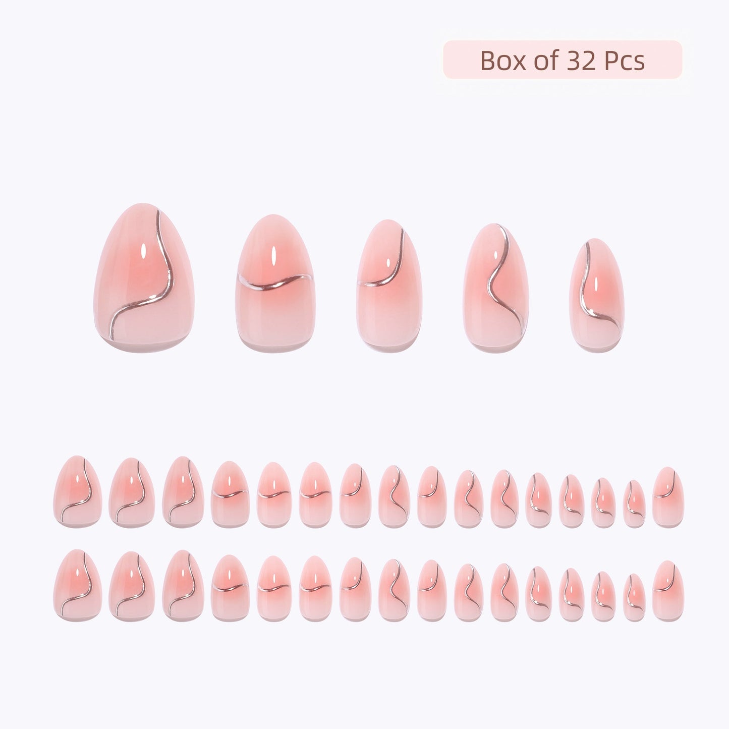 15 dydžių - 30 vnt. akrilinės prilipusios nagų želės XN3DPH027