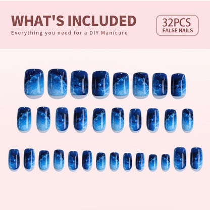 Gel Glitter Nagai Lipdukai 16 Dydžių - 32 Vnt. Rinkinys X004O2YY03