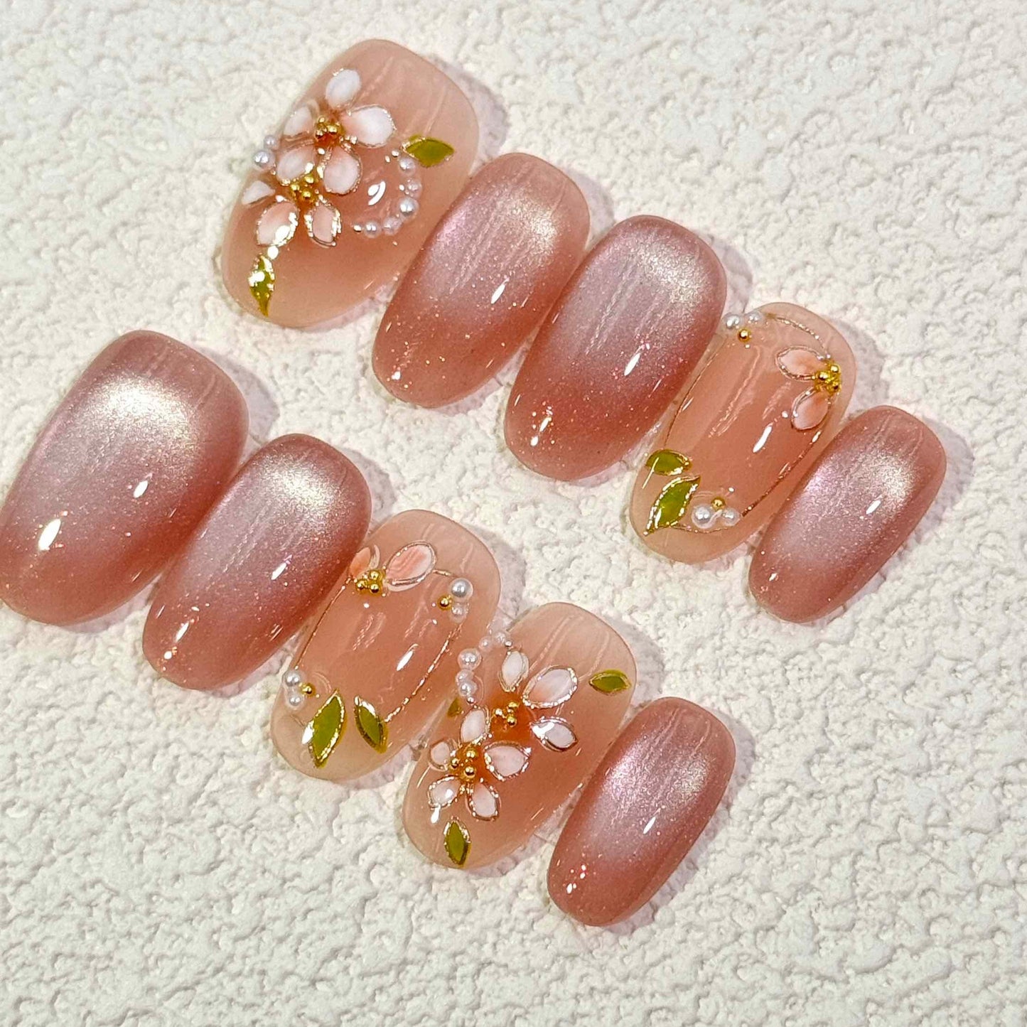 10 vienetų rinkinys rankų darbo salono lygio želė prispaudžiamos nagai AW1305