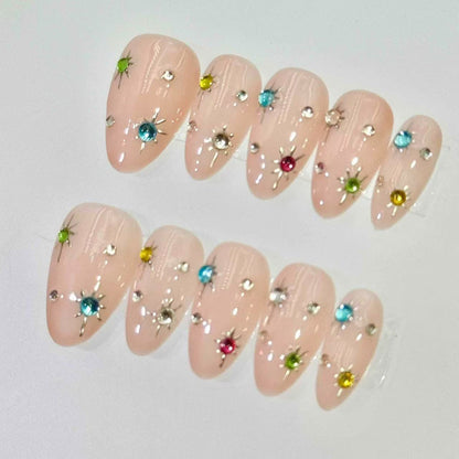10 vnt./rinkinys rankomis pagamintos salono lygio gelio presuojamos priauginimo nagai AW1318-1