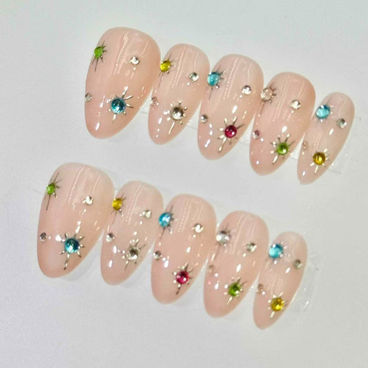 10 vnt./rinkinys rankomis pagamintos salono lygio gelio presuojamos priauginimo nagai AW1318-1