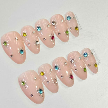 10 vnt./rinkinys rankomis pagamintos salono lygio gelio presuojamos priauginimo nagai AW1318-1