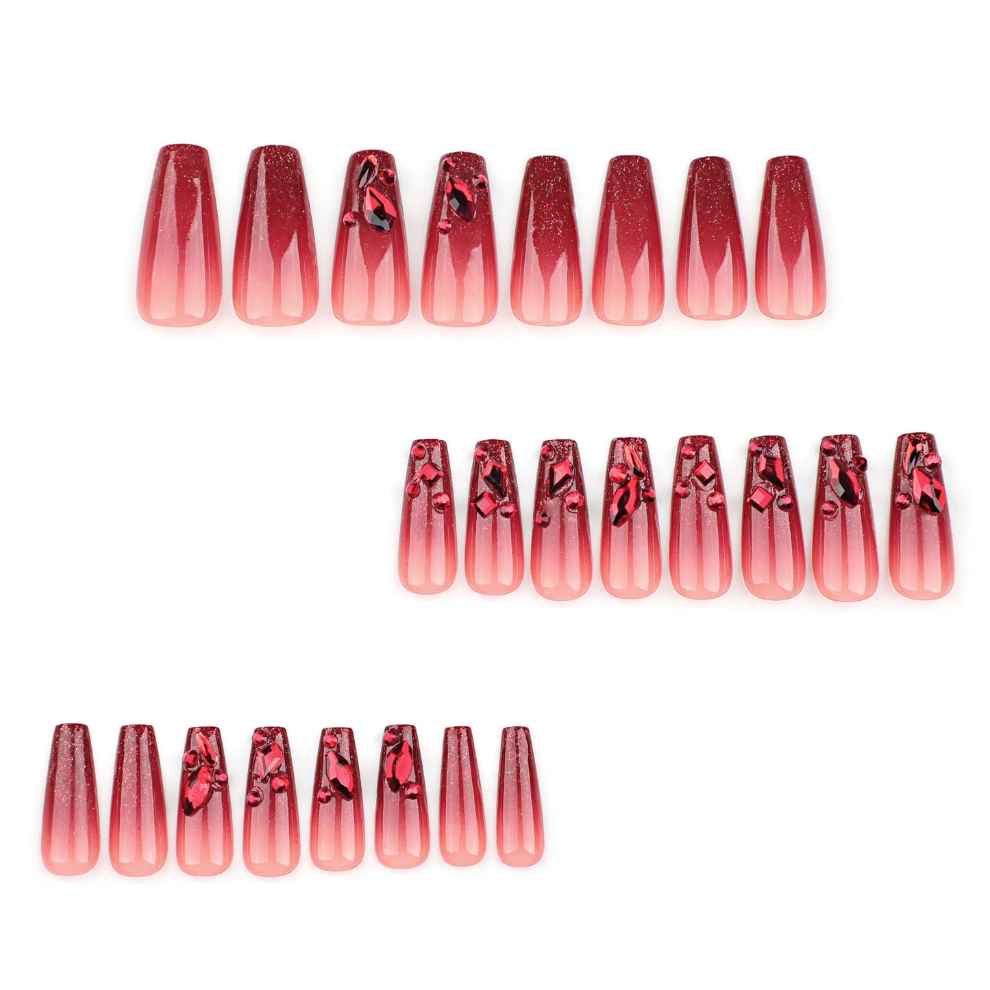 24 vienetų rinkinys lipnų nagų JP3409